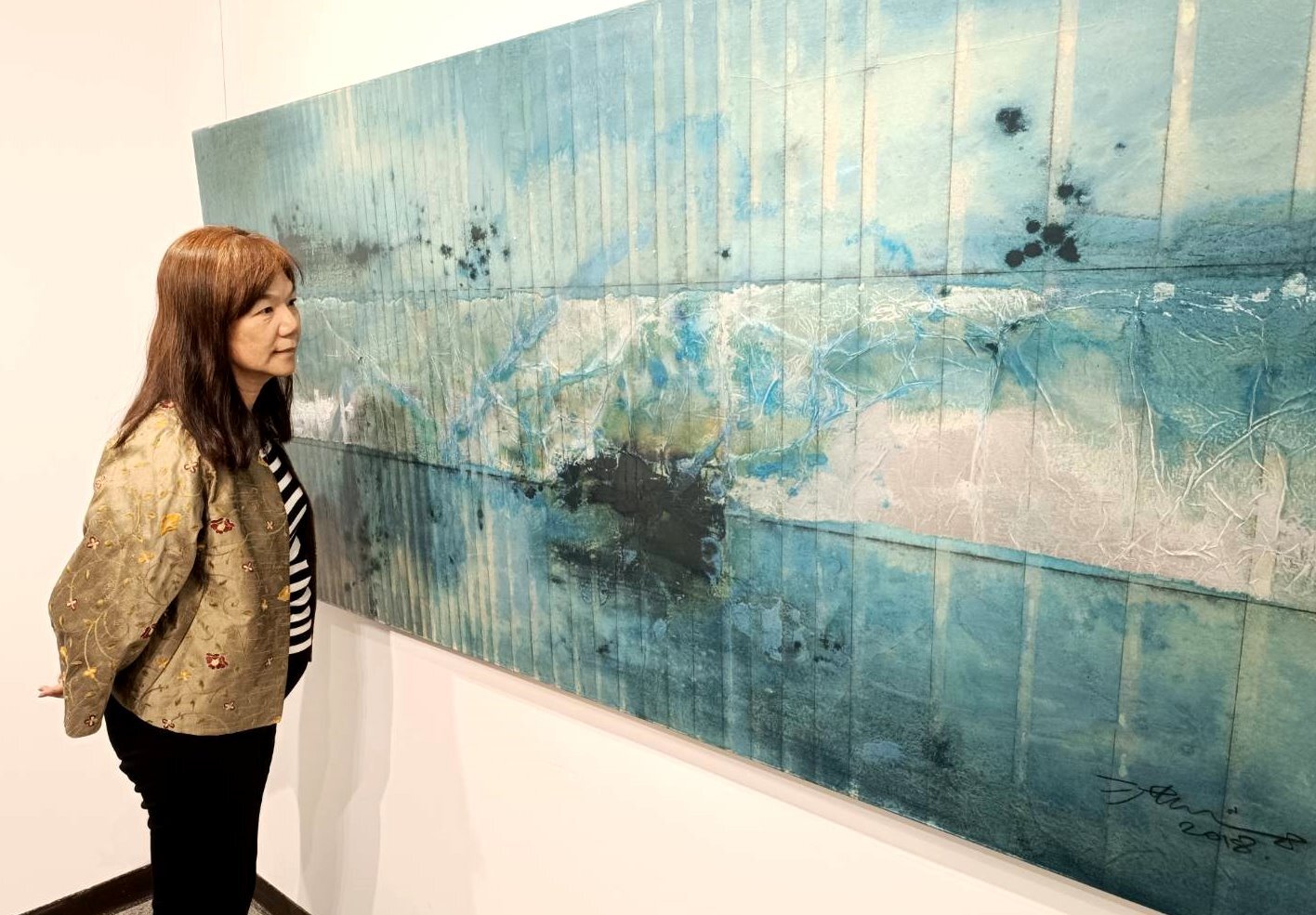 洪明爵人類世之下多元共生個展 呈現海洋 家鄉濃濃情感圖片