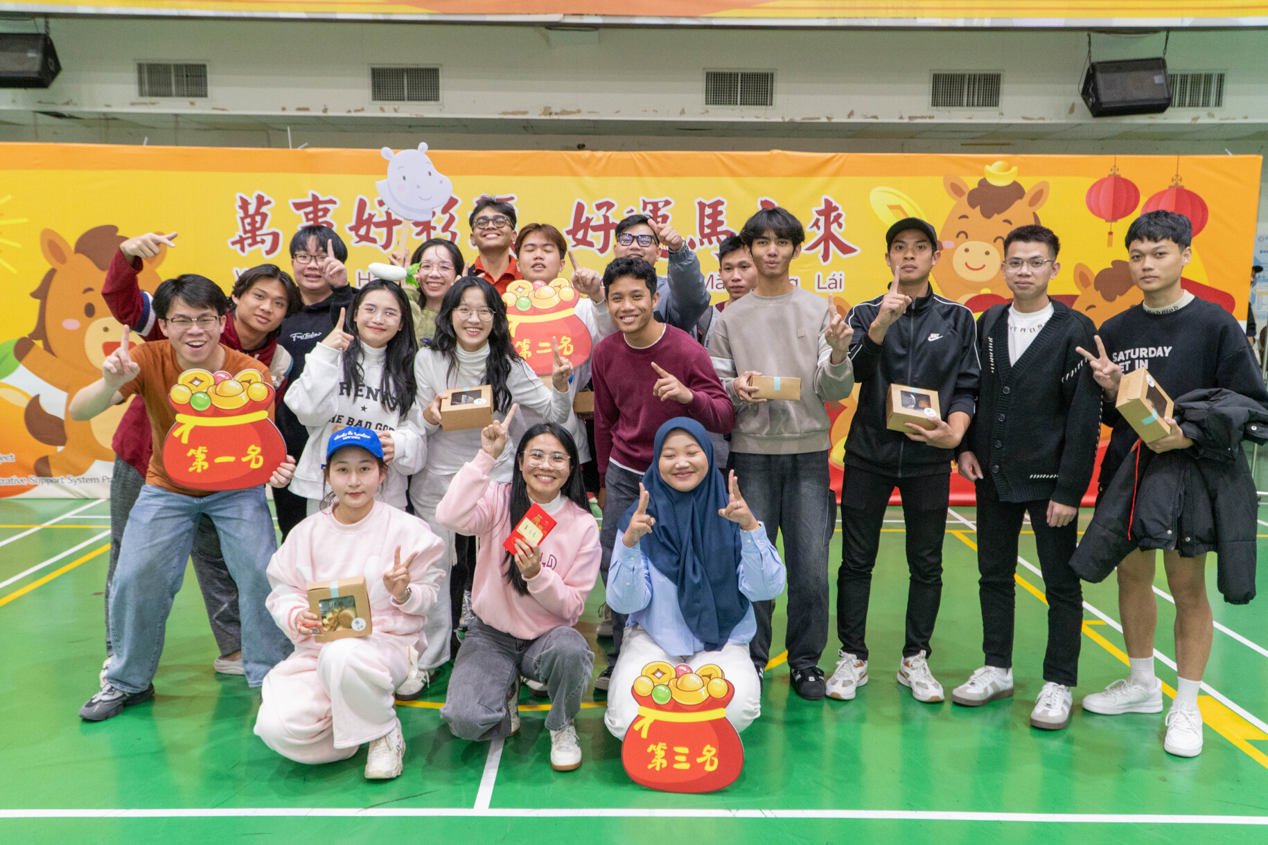正修科大迎新春國際學生齊聚慶馬年 萬事好彩頭好運馬上來活動熱鬧登場圖片