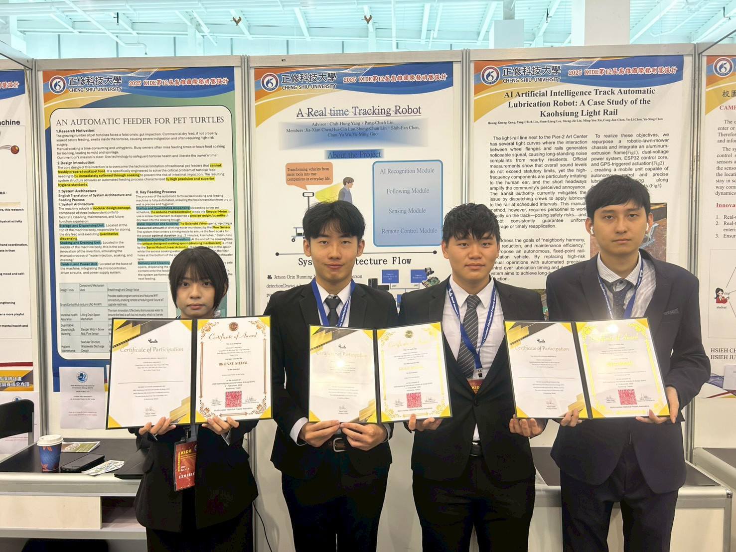 Cheng Shiu Wins Two Golds and One Bronze at Kaohsiung International Invention and Design Expo with International Recognition for Cross-Disciplinary Technology and Educational InnovationImage