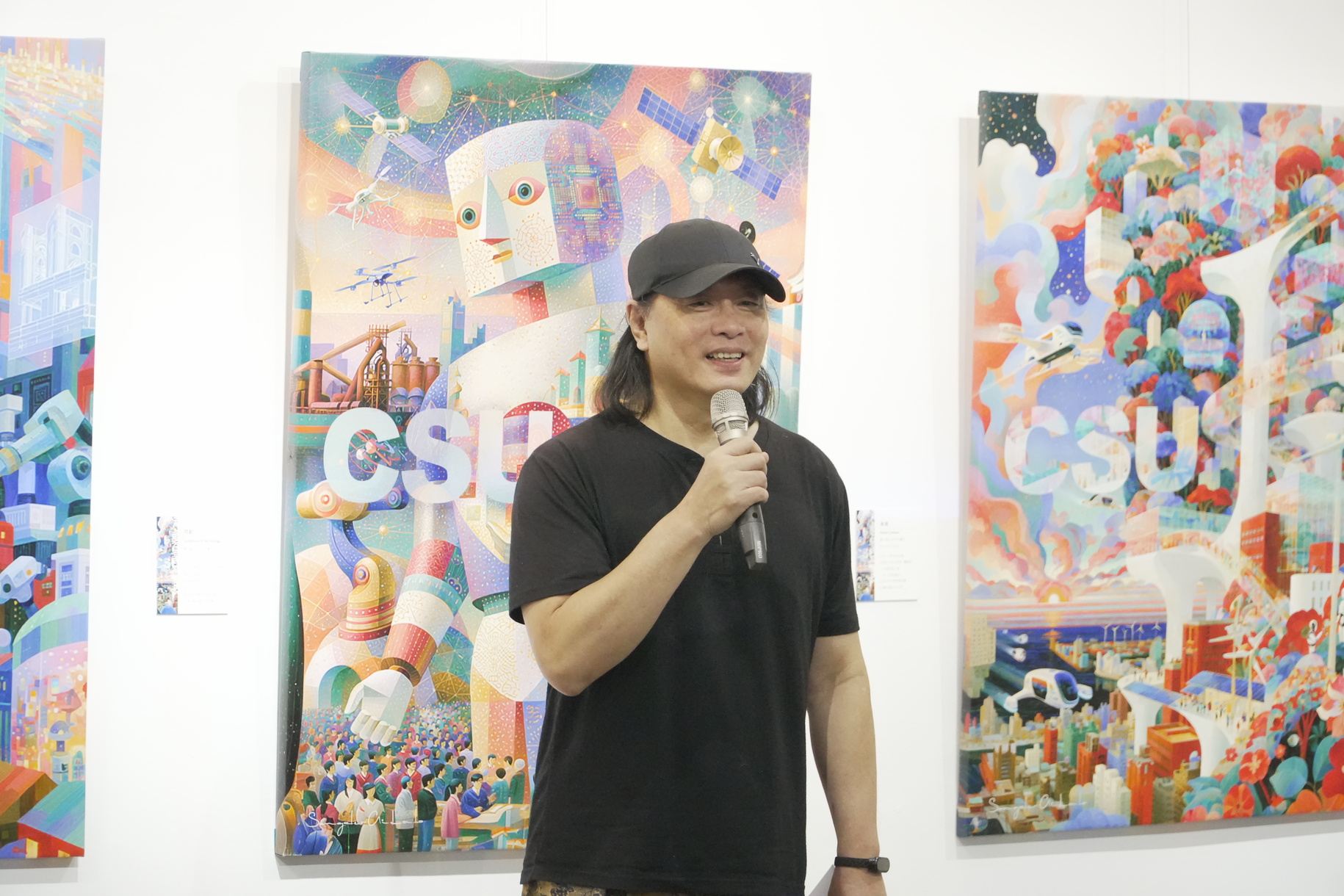正修科藝處開學首展《像素的覺醒》登場 蔡頌德展逾百件AI視覺創作探索無限可能圖片