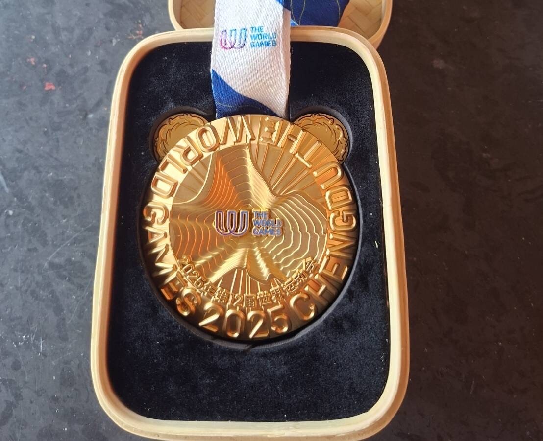 正修休運系楊森從傷痛到世界之巔 成都世運會勇奪金牌返校分享榮耀圖片